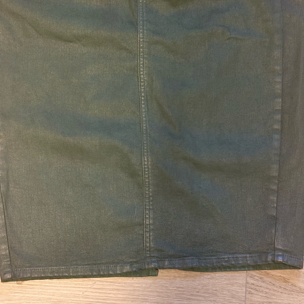 Pilcro Antropoligie Dark Green Coated Pencil Skirt - Picture 10 of 14